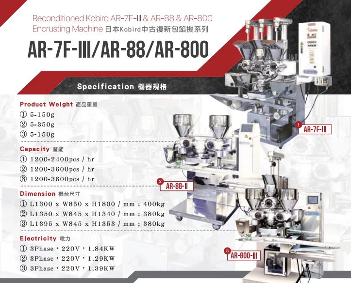 Reconditioned Encrusting Machine Kobird AR Series - Mesin Bakery Hundred Machinery